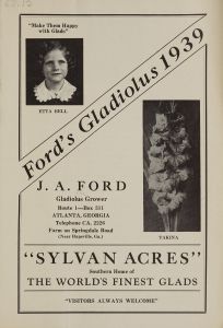 Ford's gladiolus 1939 / J.A. Ford, gladiolus grower ; "Sylvan Acres".
