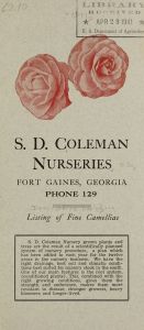 Listing of fine camellias / S.D. Coleman Nurseries.