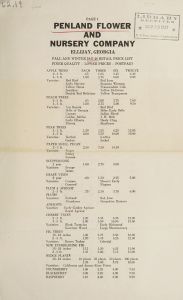 Retail price list : fall and winter, 1947-48 / Penland Flower and Nursery Company.