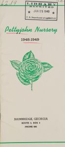 Pettyjohn Nursery, 1948-1949 / James W. Pettyjohn, Jr., Sam J. Pettyjohn.