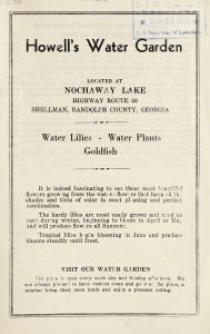 Water lilies, water plants, goldfish / Howell's Water Garden.