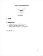 Curriculum and New Programs Agenda and Minutes