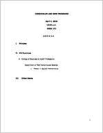 Curriculum and New Programs Agenda and Minutes