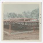 Photograph of the frame of what will become the Athens Regional Library building, Athens, Georgia, 1969 February