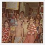 Photograph of children posing inside the Athens Regional Library, Athens, Georgia, circa 1970