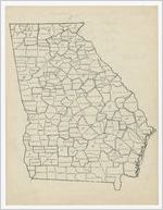 Map detailing districts for the Georgia public library system, Athens, Georgia, circa 1945