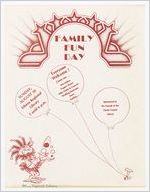 Flyer promoting Family Fun Day at Athens Regional Library, Athens, Georgia, circa 1940