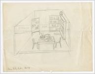 Drawing of Athens Regional Library, Athens, Georgia, 1954