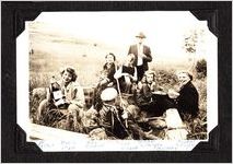 Photograph of people at a picnic, Minot, North Dakota, circa 1942
