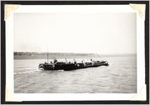 Photograph of barge in tidal basin in Washington, D.C., circa 1941