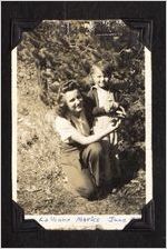 Photograph of LaVonne Marks and child, Minot, North Dakota, 1942 June