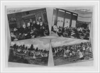 Photographs of school children in classrooms and gardening, Athens, Georgia