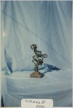 "Cosmos II" Iron Sculpture of a Twisted Structure