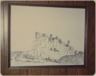Drawing of a Cliff Face with Trees