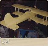 "2-92" Wooden Sculpture of a Biplane