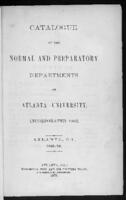 Catalogue of the Normal and Preparatory Departments of Atlanta University, 1869-70