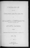 Catalogue of the Officers and Students of Atlanta University, 1885-86
