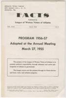 Facts: Published by League of Women Voters of Atlanta, Vol. XXIX March 1956 No. 3