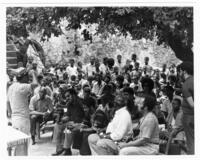 Crowd Listening to a Lecture, circa 1972