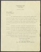 Correspondence Between Mrs. John Hope and Keely Company, October 5, 1931