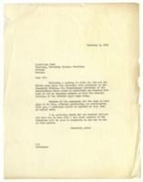 Correspondence to Councilman Beck, November 2, 1931