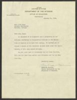 Correspondence United States Department of the Interior Office of Education and Mrs. John Hope, January 15, 1934