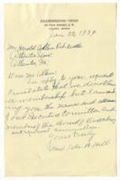 Correspondence Between Mrs. Ida B. Hill and Mr. Harold Allen, January 22, 1934