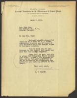 Correspondence Between A. T. Walden and Mrs. Hope, March 2, 1935