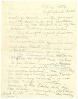 Neighborhood Union Minutes, October 16, 1956