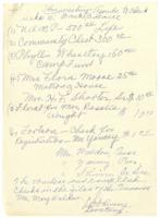 Meeting Agenda to Check Checks, circa 1965