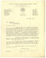 Correspondence Between Eugene Jones and Mrs. Hope, May 26, 1914