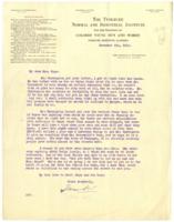 Correspondence Between Mrs. Booker T. Washington and Mrs. John Hope, November 6, 1914