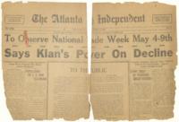 Newspaper Clippings, April 16, 1925