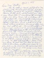Correspondence from Hale Woodruff to Winifred Stoelting, April 1, 1978
