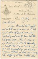 Correspondence from Hale Woodruff to Alain Locke, July 23, 1930