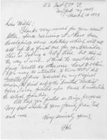 Correspondence from Hale Woodruff to Millicent Dobbs Jordan, March 10, 1973