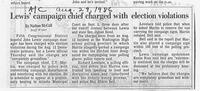 "Lewis' campaign chief charged with election violations," August 29, 1986