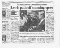 "Lewis pulls off stunning upset," Wednesday, September 3, 1986