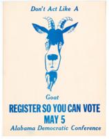 "Don't Act Like a Goat" Flyer, 1970