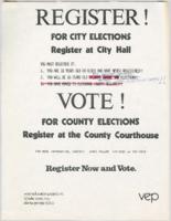 "Register! Vote!" Poster, circa 1977