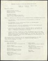 "Workshop on Absentee Voting and Absentee Registration" Agenda, circa 1970