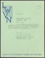 Correspondence Between John Lewis and Constance S. Sparbel, November 26, 1971