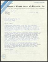 Correspondence Between Mrs. John Toussaint and John Lewis, November 15, 1971