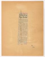 "Alabama in Sad Shape, Marshall", May 15, 1964
