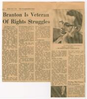 "Branton is Veteran of Rights Struggles", February 7, 1966