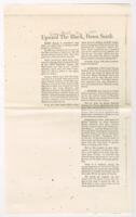 "Upward The Black, Down South", December 1, 1970