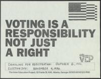 "Voting Is a Responsibility, Not Just a Right", 1986