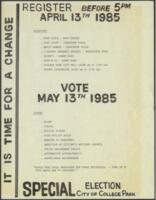"It is Time for a Change", 1985