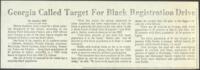 "Georgia Called Target for Black Registration Drive", circa 1982