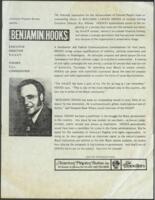 Announcement for Benjamin Hooks at Executive Director of the NAACP, 1976